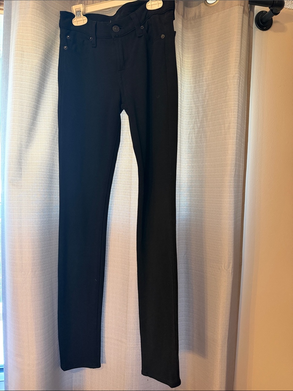 7 For All Mankind Women's Black Skinny Pants